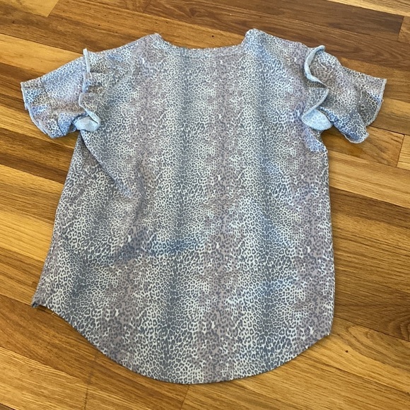 Chaser Girl’s Cheetah Print T-Shirt With Ruffled Sleeves Size 12 - Picture 8 of 8